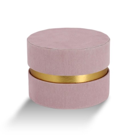 SCATOLA TONDA D8.5 H6.5 CIPRIA VELLUTO MARTELLATO